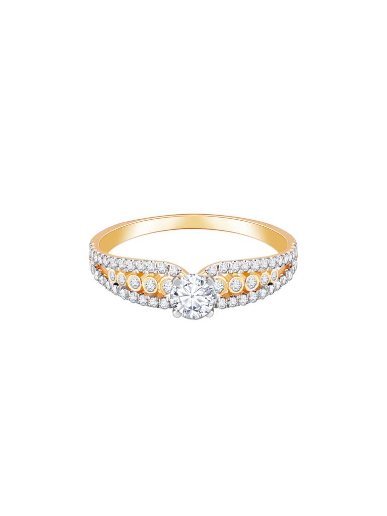 Giva 14K Yellow Gold Alluring Beauty Diamond Ring : GDLR082