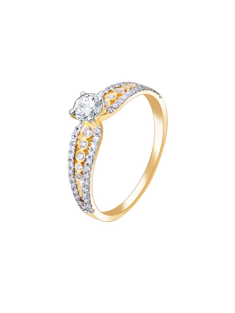 Giva 14K Yellow Gold Alluring Beauty Diamond Ring : GDLR082