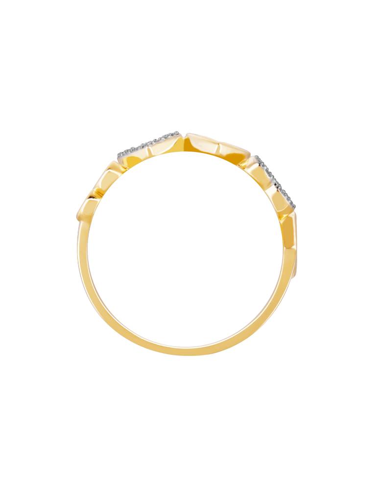 Giva 14K Yellow Gold Fluttering Hearts Diamond Ring : GDLR083