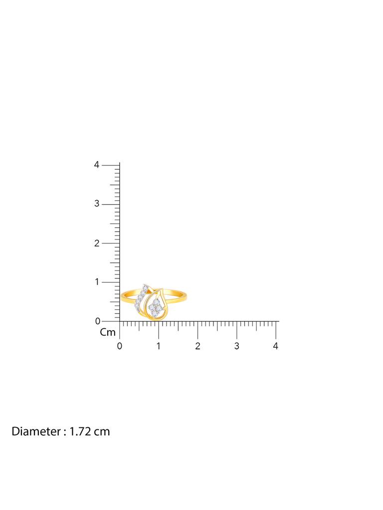 Giva 18K Yellow Gold Fragrant Bouquet Diamond Ring : GDLR087