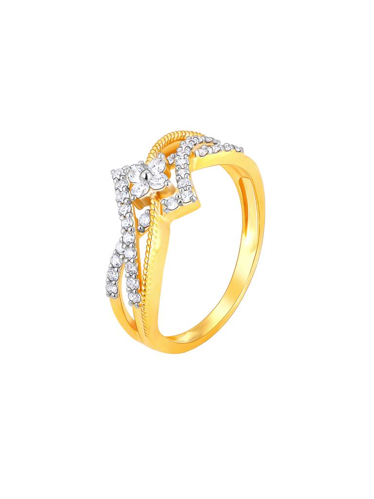 Giva 14K Yellow Gold Sparkling Rhapsody Diamond Ring : GDLR088