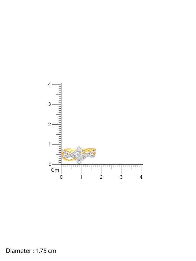 Giva 14K Yellow Gold Sparkling Rhapsody Diamond Ring : GDLR088