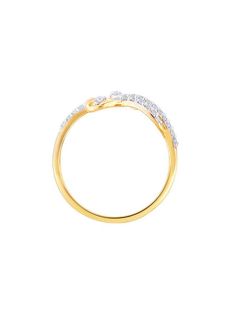 Giva 14K Yellow Gold Floral Cascade Diamond Ring : GDLR090