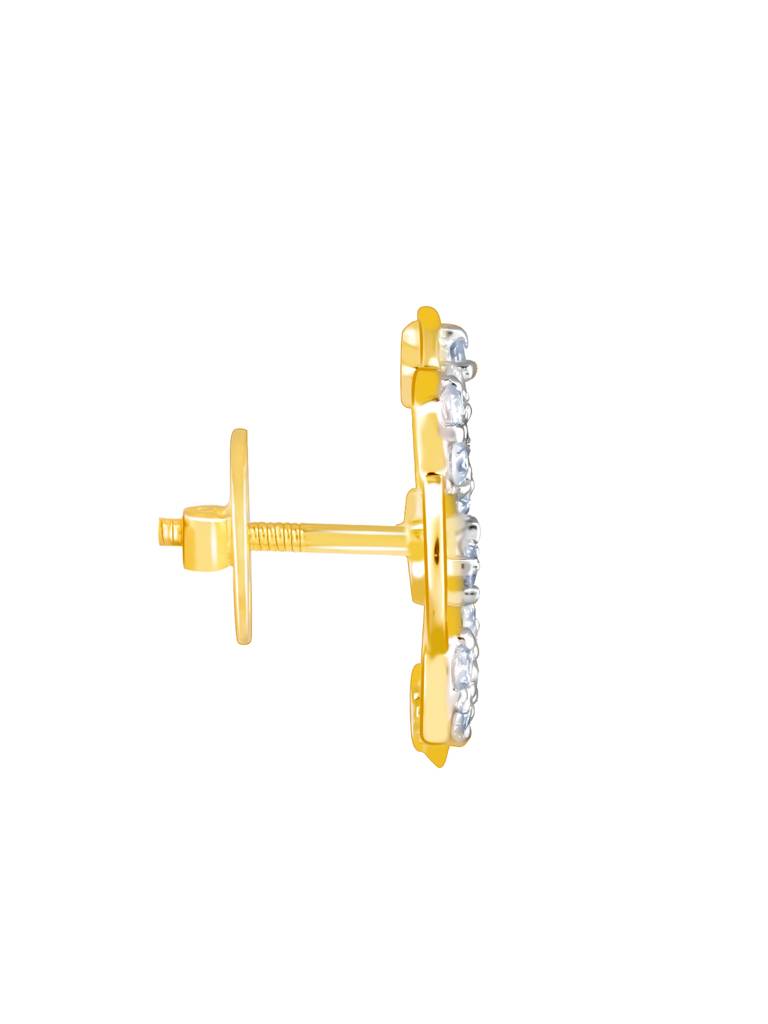 Giva 14K Yellow Gold Mesmerising Flower Diamond Earrings : GDLER066