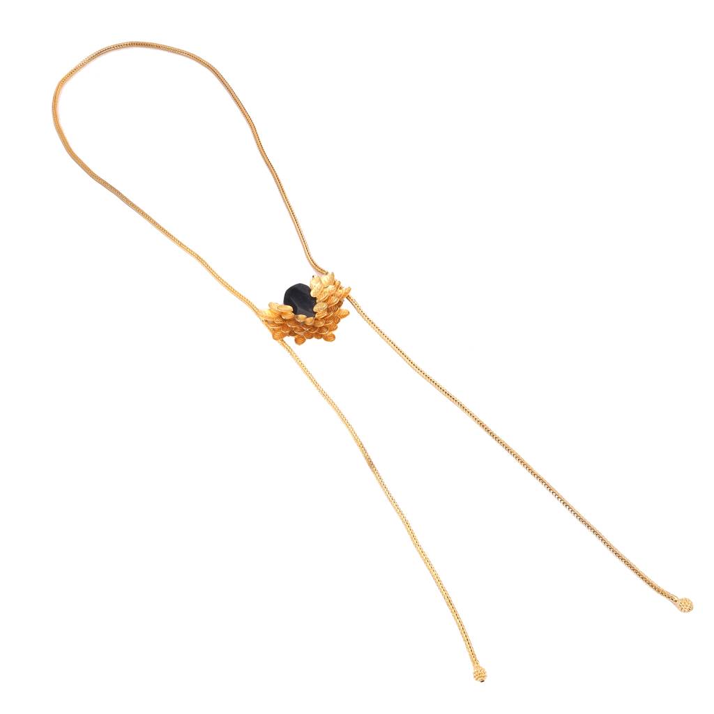 Black Stone Statement Necklace : GG-2003