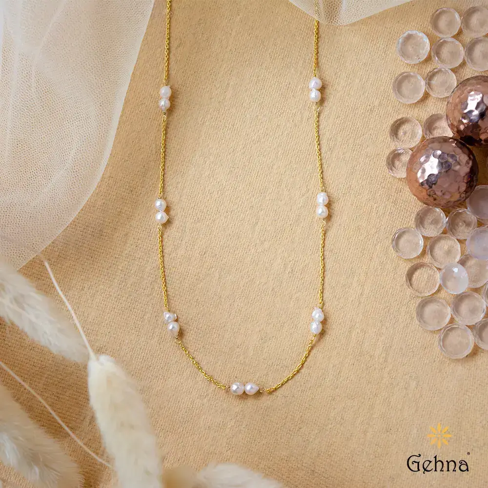 Serenade Akoya Pearl 18K Gold Chain : GHCSCH-5652
