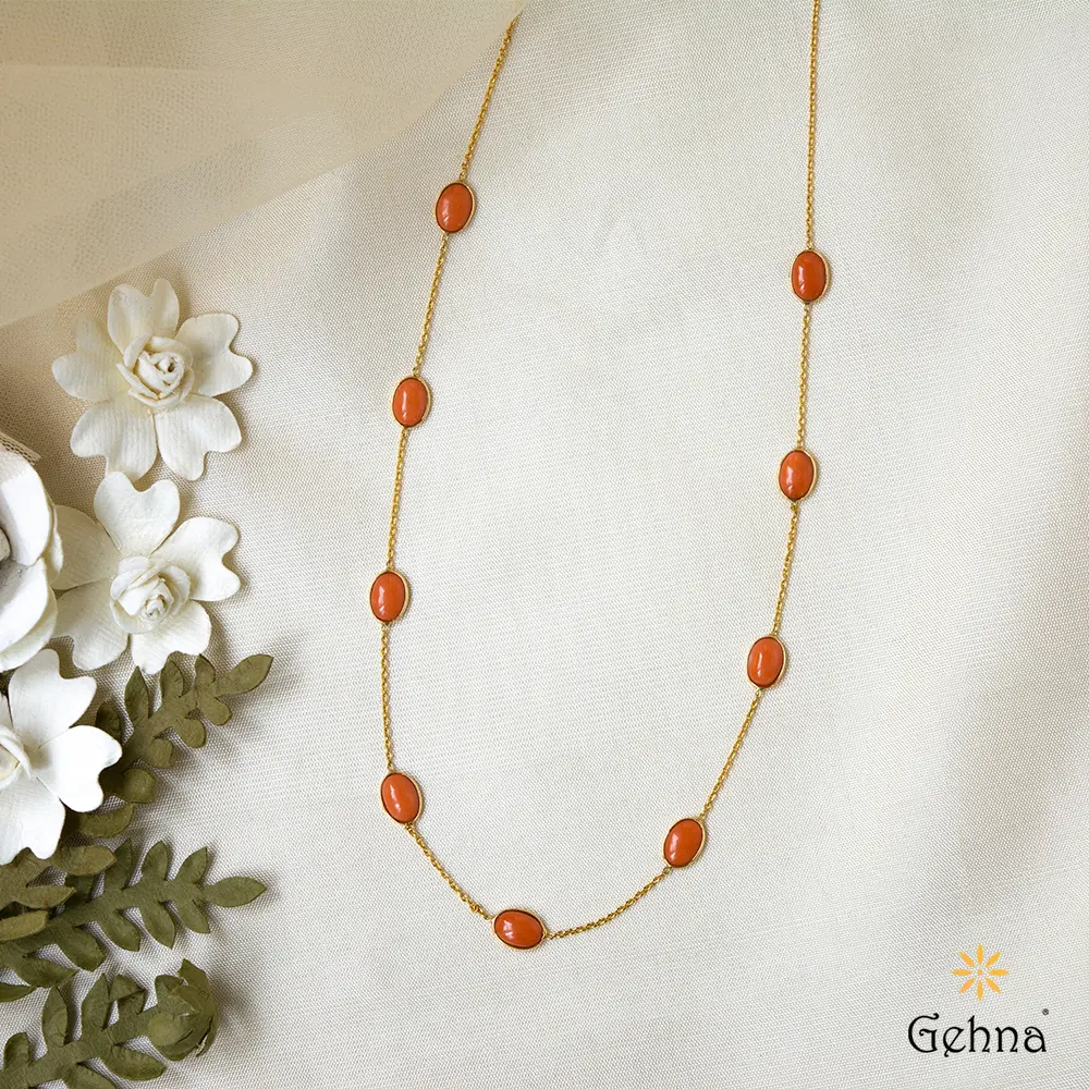 Sheen 18K Japanese Coral Chain : GHCSCHRI-6034