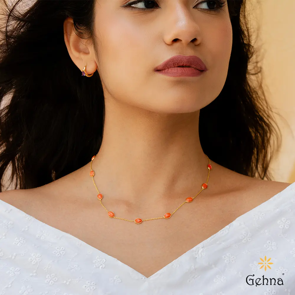 Sheen 18K Japanese Coral Chain : GHCSCHRI-6034