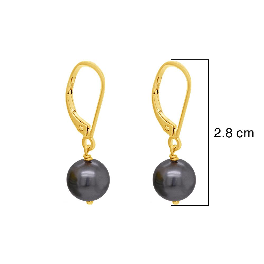 Breathtaking Tahitian Pearl 18K Gold Earrings : GHCSER-2642
