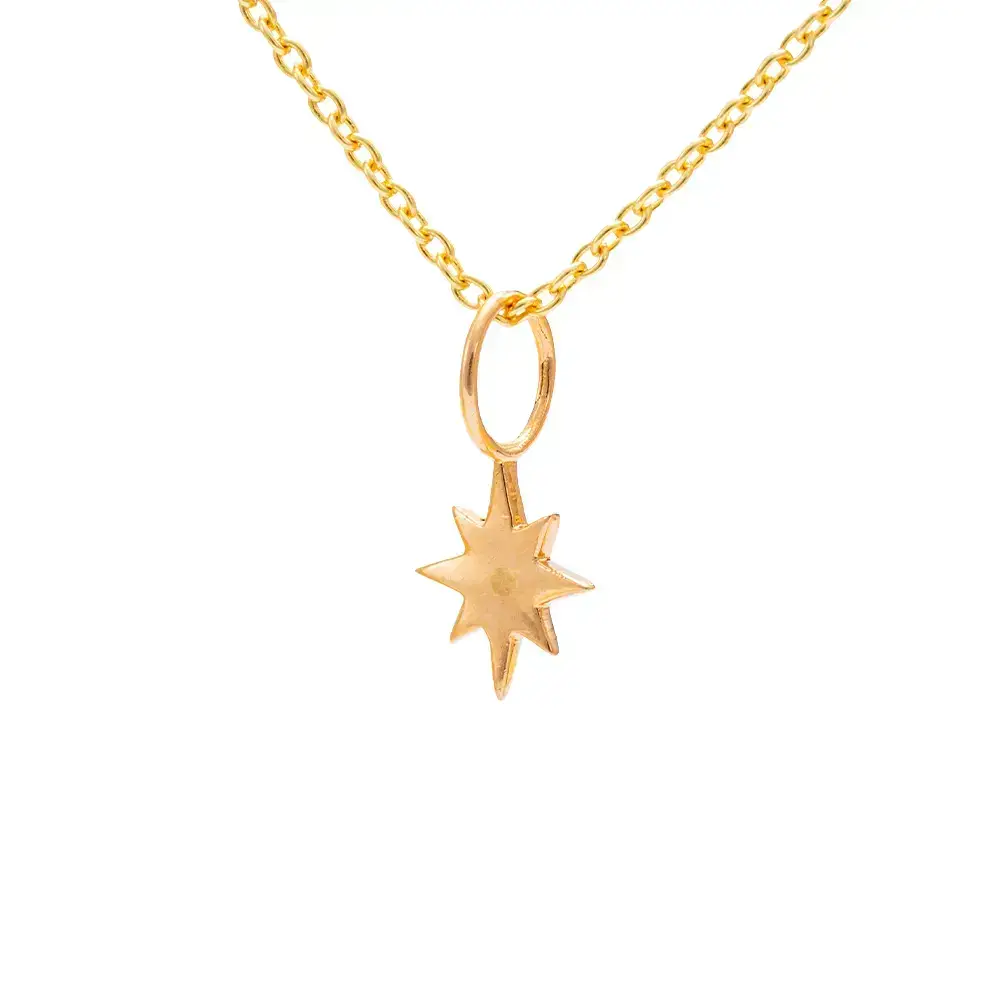 Starry Beauty 18K Gold Charm Pendant : GHPE-4027