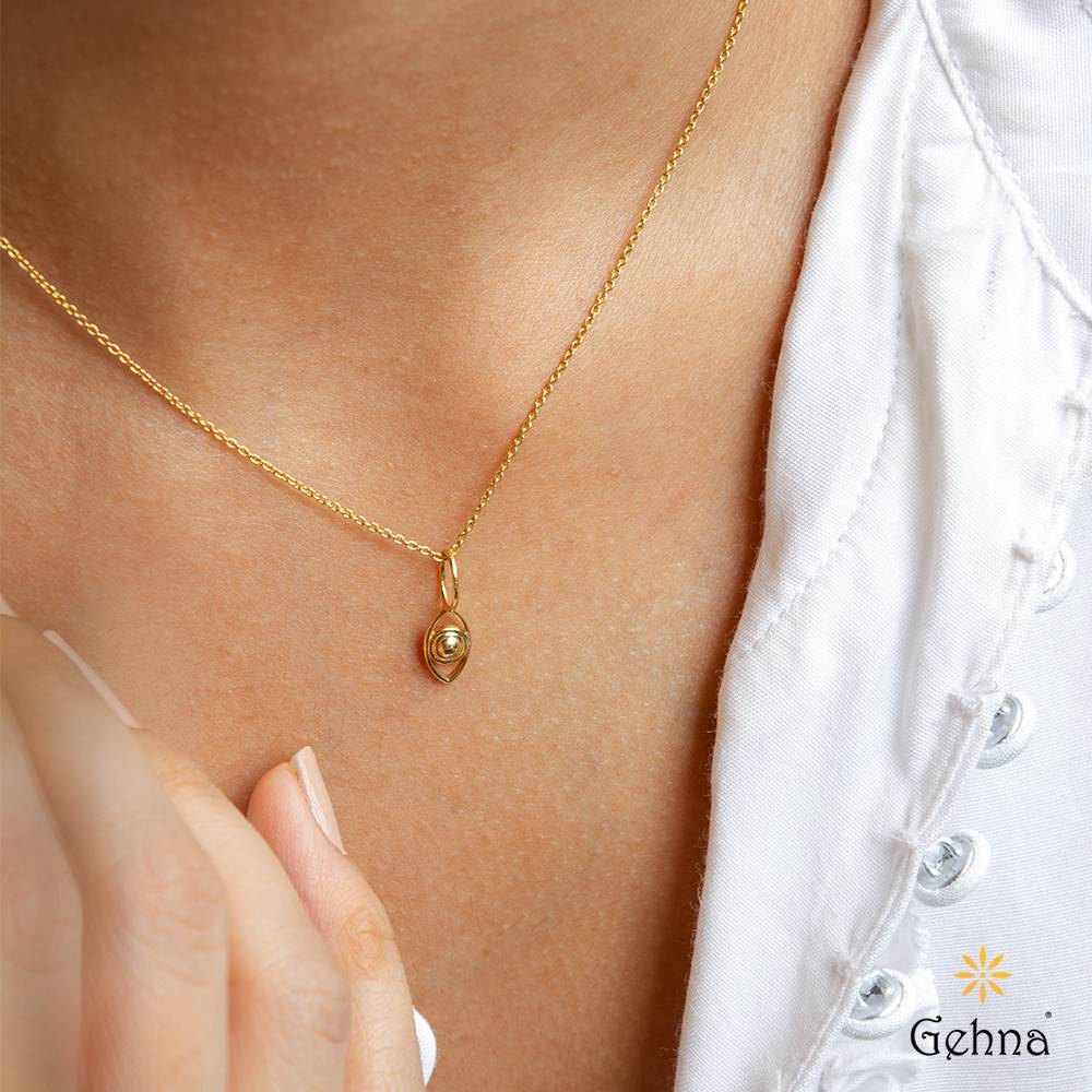 Evil Eye 18K Gold Charm Pendant : GHPE-4028