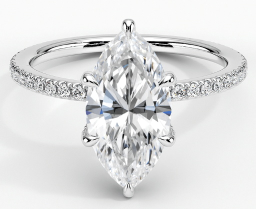 Arrow Pawn 0.50Ct Moissanite Engagement Ring : GJRG0013