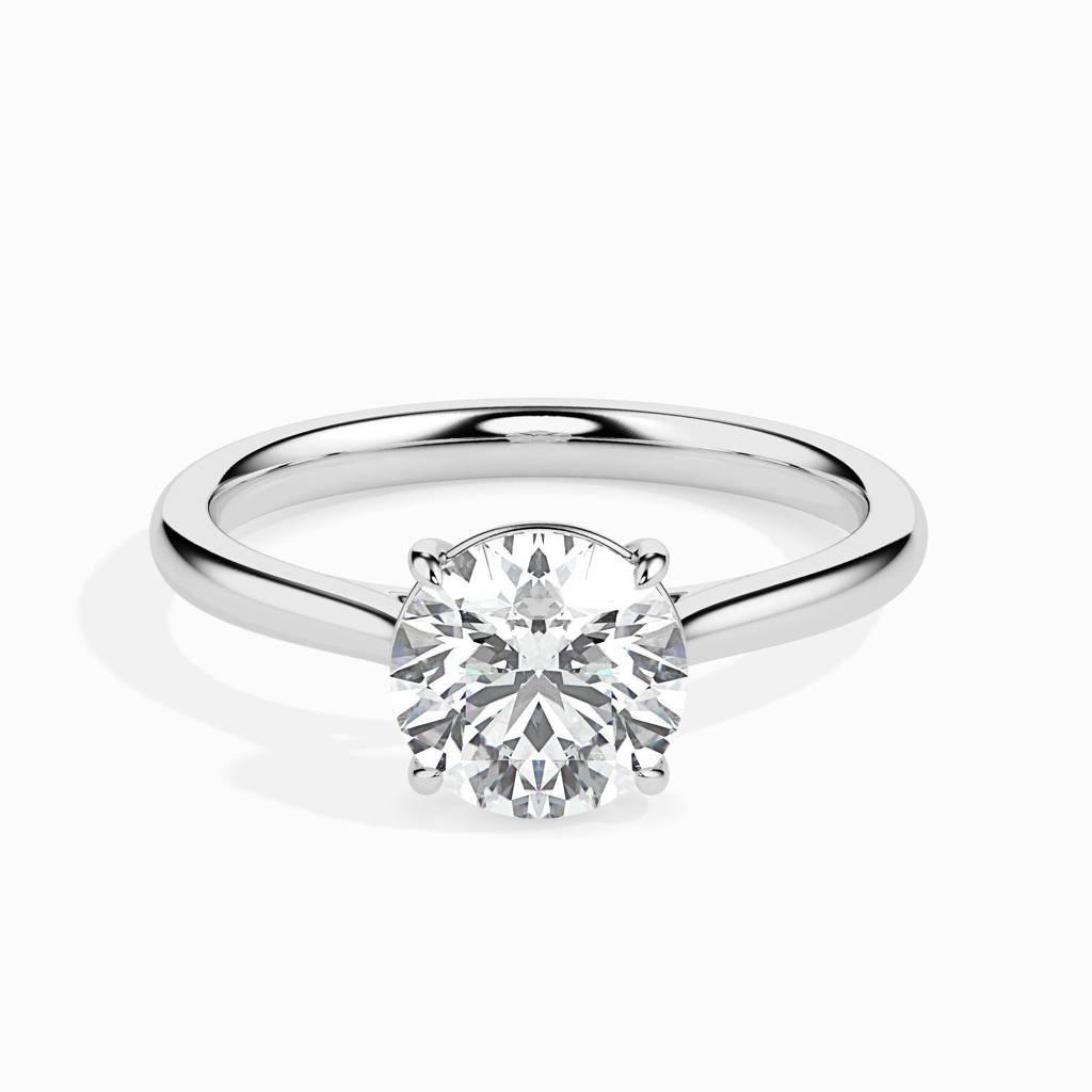 Adyant 2Ct Round Moissanite Solitaire Ring : GJRG0027RG925340