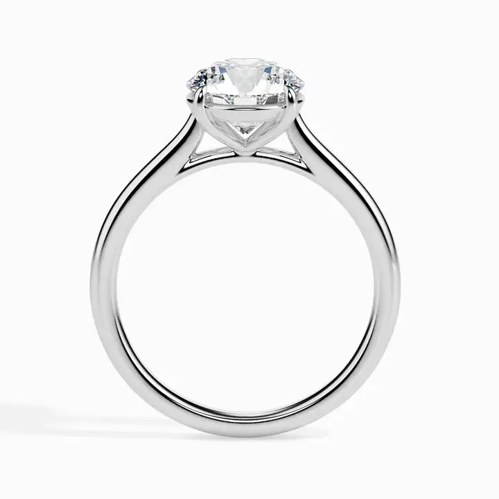 Adyant 1Ct Round Moissanite Solitaire Ring : GJRG0027