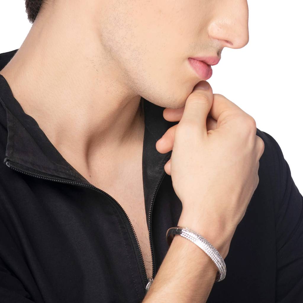 Majestic Cz Silver Kada