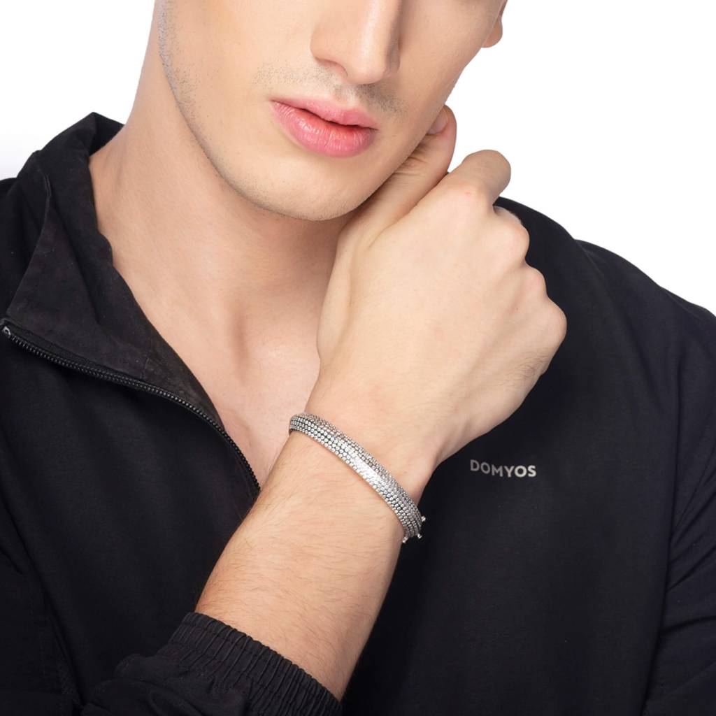 Majestic Cz Silver Kada