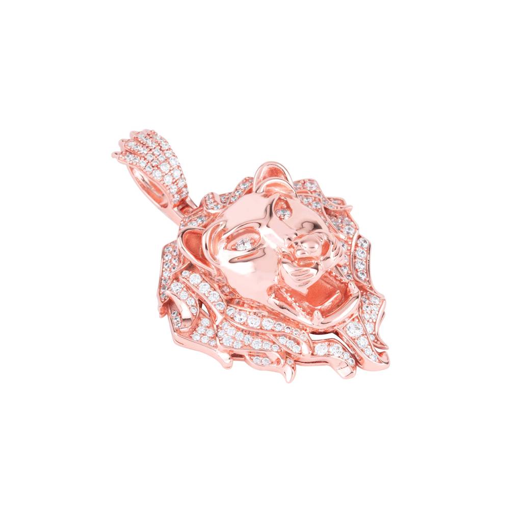 Majestic Roar Zircon Studded Rose Gold Locket