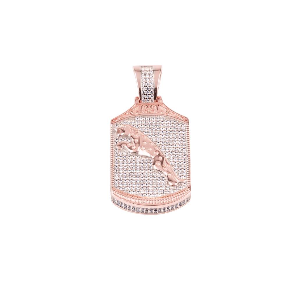 Jaguar Majesty Zircon Studded Rose Gold Locket