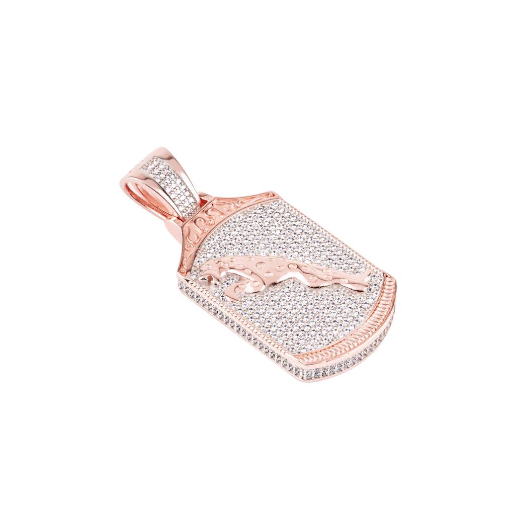 Jaguar Majesty Zircon Studded Rose Gold Locket