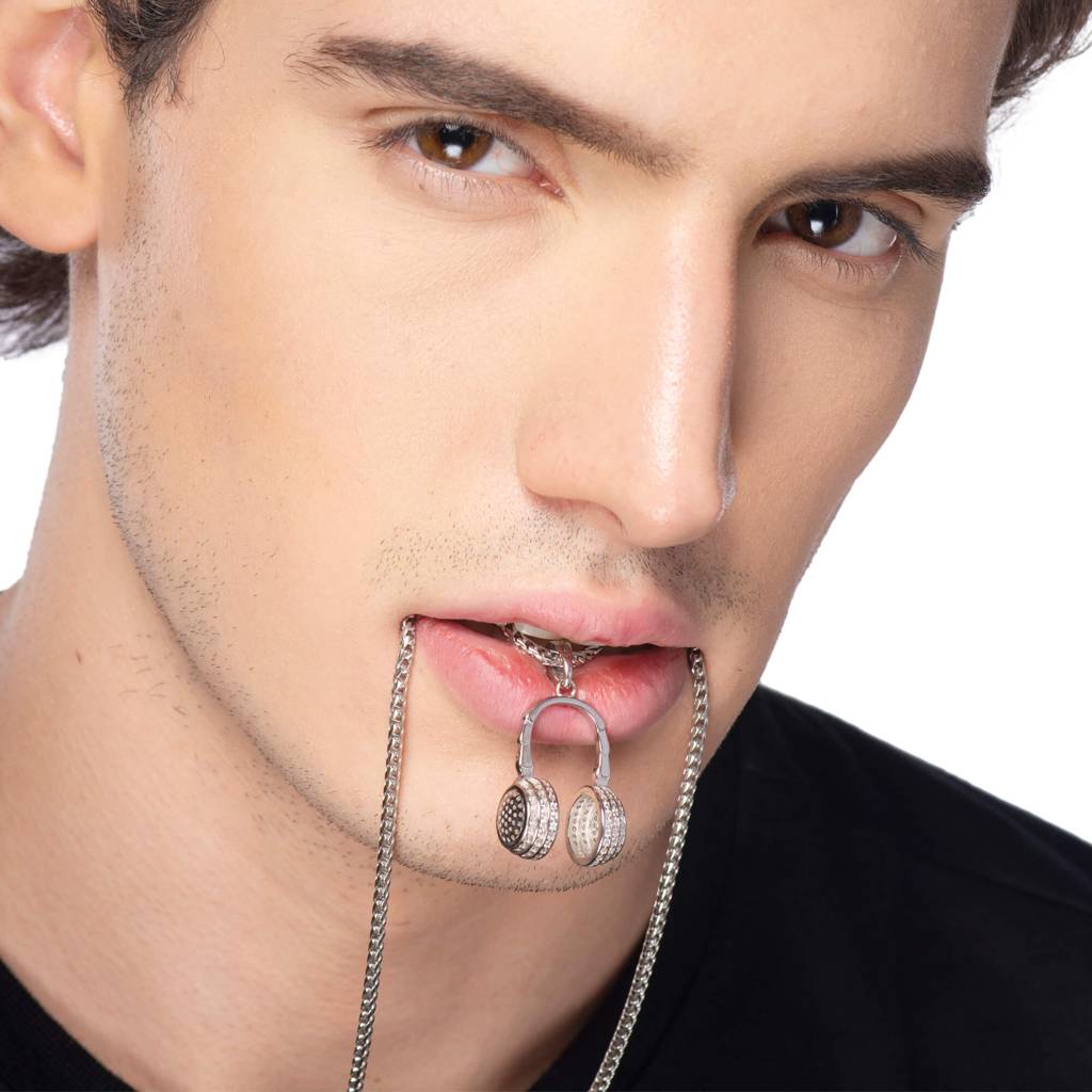 Melodic Masterpiece Silver Headphone Locket