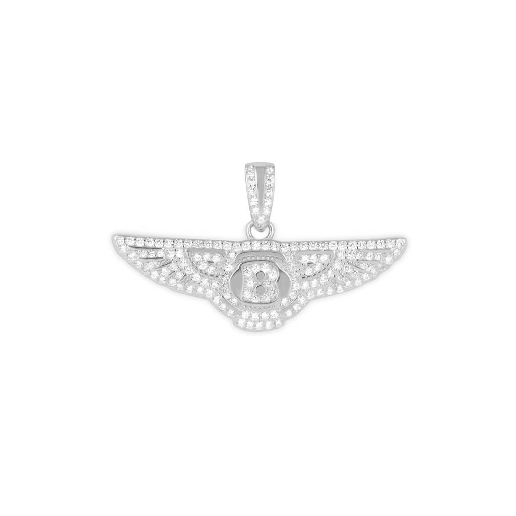 Bentley Signature Zircon Studded Silver Locket