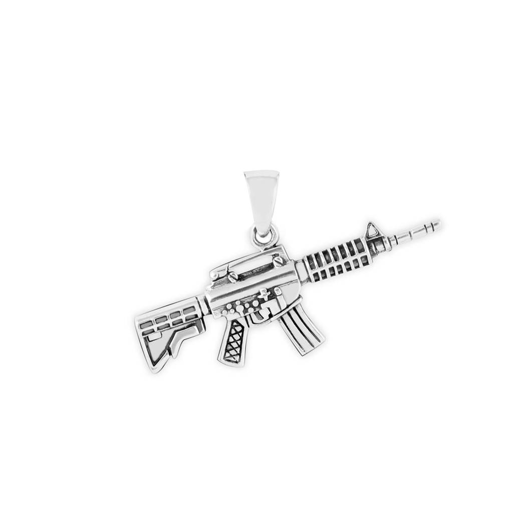Silver M4 Gun Locket