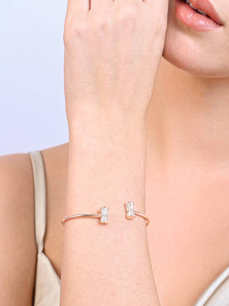 Baguette Grace Rose Gold Kada : GMLB1221