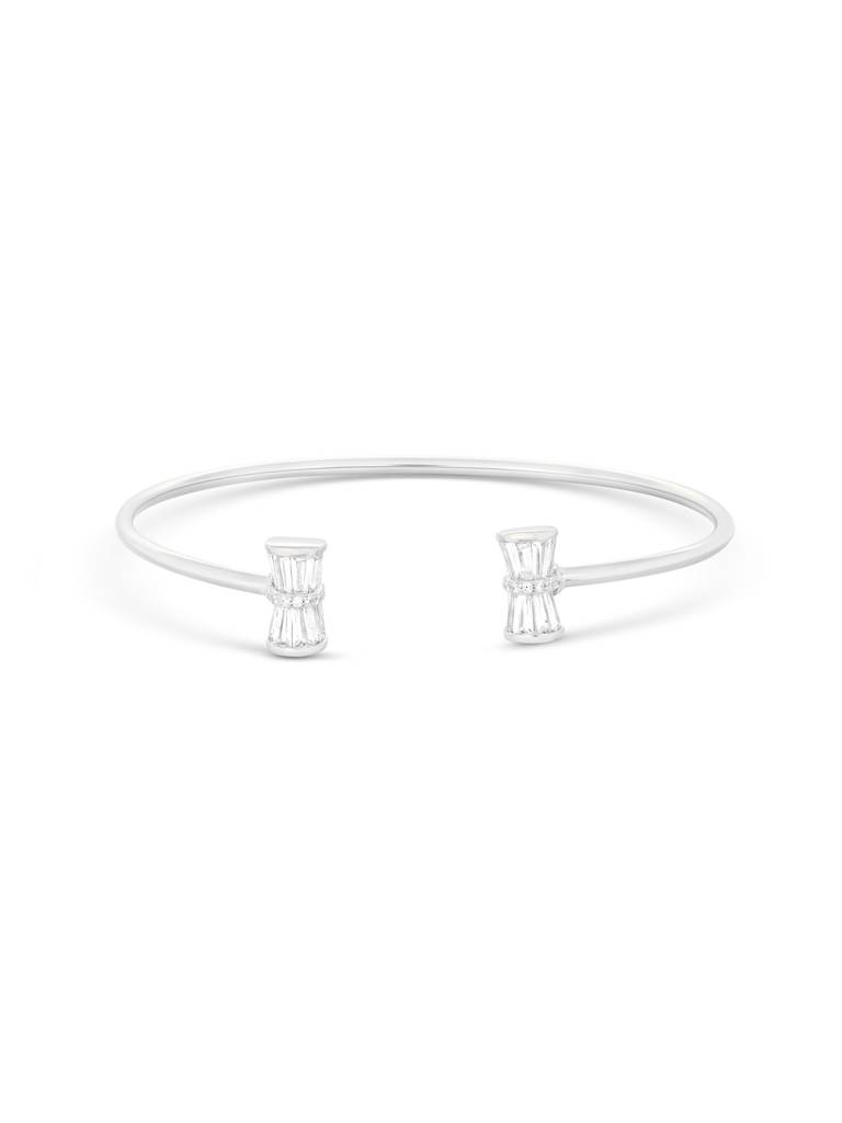 Baguette Grace Classic Silver Kada : GMLB1234