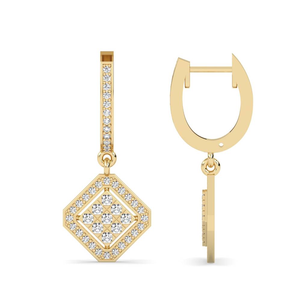 Rhombus Drop Earrings : SFJ0525SDER-032