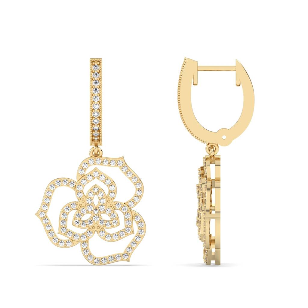 Rosey Round Drop Earrings : SFJ0525SDER-036