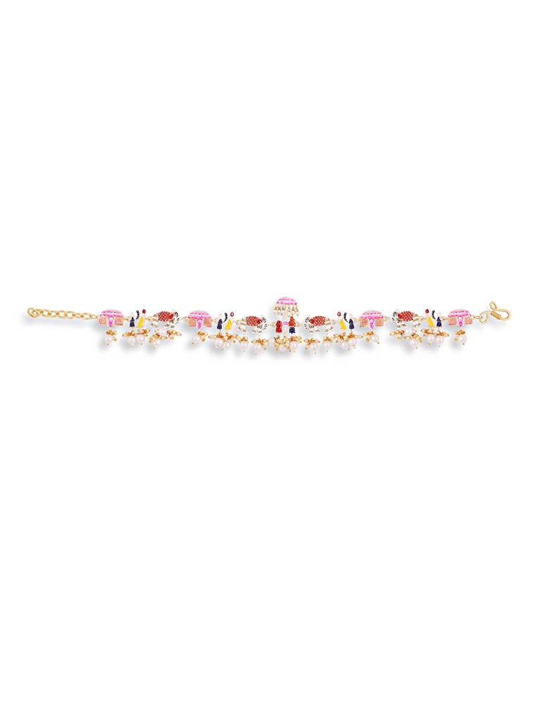 Gold Plated Handpaint Wedding Doli Barat Bridal Anklets : GPAnkDoliBarat