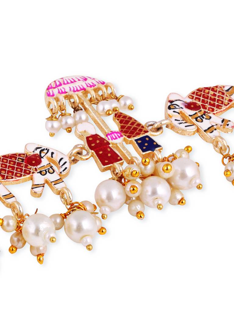 Gold Plated Handpaint Wedding Doli Barat Bridal Anklets : GPAnkDoliBarat