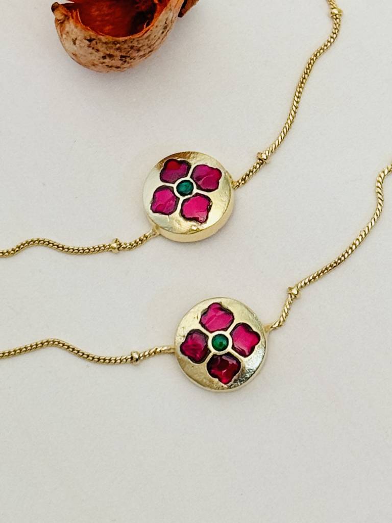 Silver Oxidized Toe Ring Anklet Combo : GPAnkKrisha