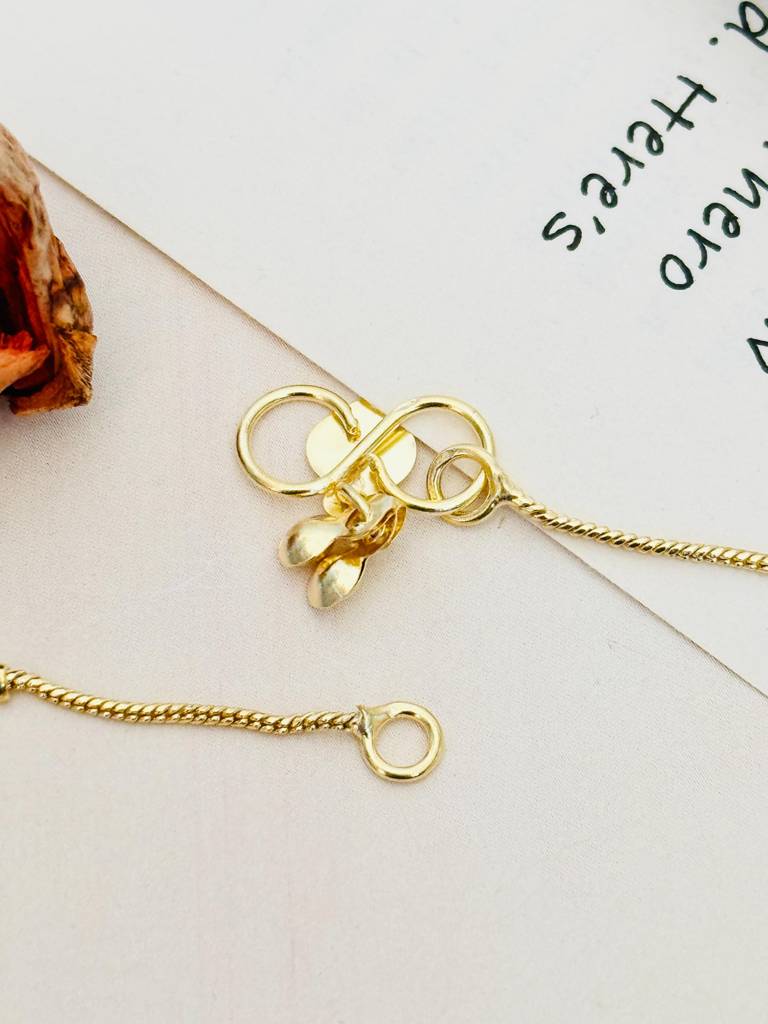 Enchanting Pachi Kundan Daily Wear Gold-Pink Plated Anklet-Gpanksakhir01 : GPAnkSakhiR01