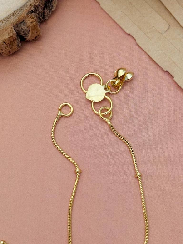 Enchanting Pachi Kundan Daily Wear Gold Plated Anklet-Gpankvankir01 : GPAnkVankiR01