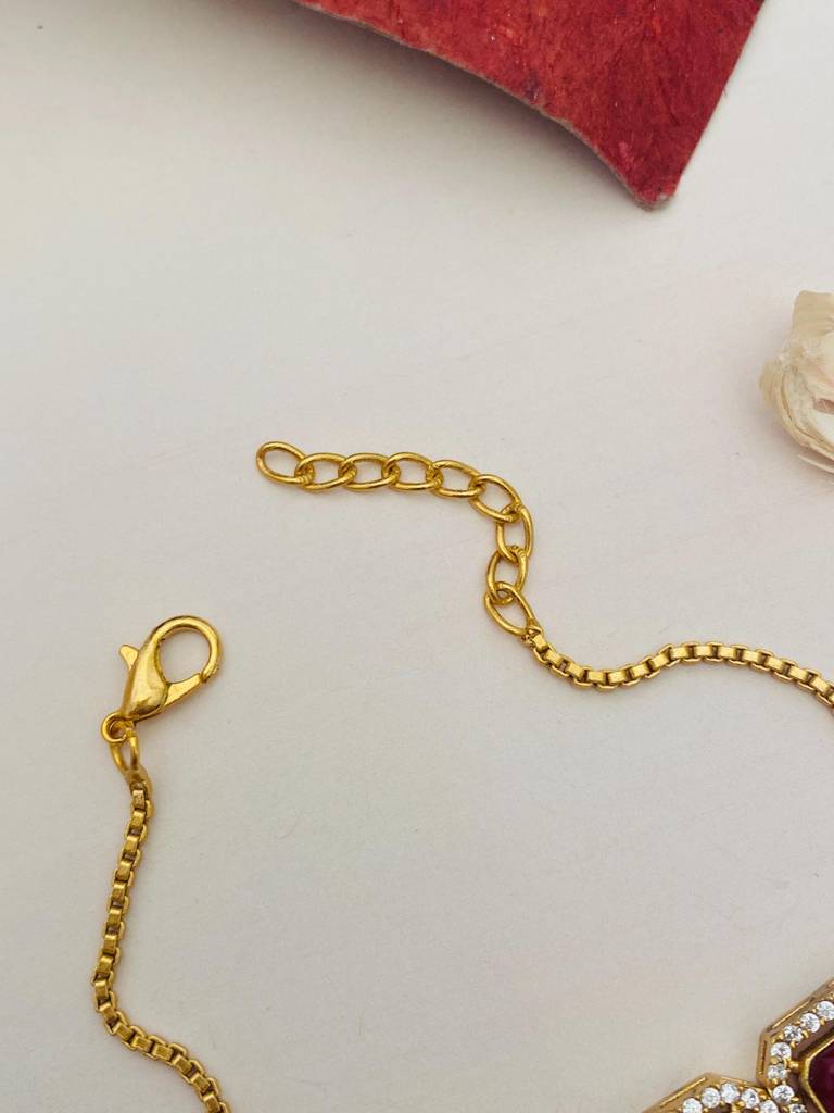 High Quality Gold Plated Hand Bracelet : GPBracelet3D