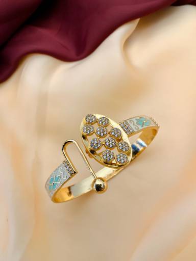 Gold Plated Meenakari American Diamond  Bracelet For Women : GPBraceletMeenakari09