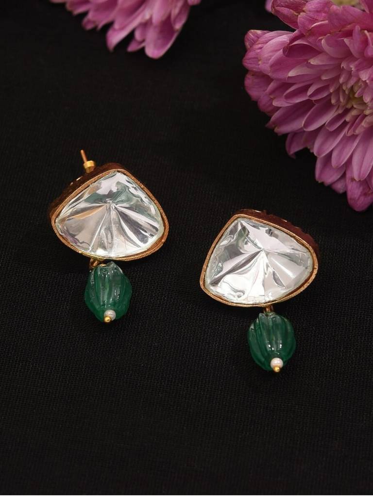 Dailywear Gold Plated Earring : GPCasperE04Green