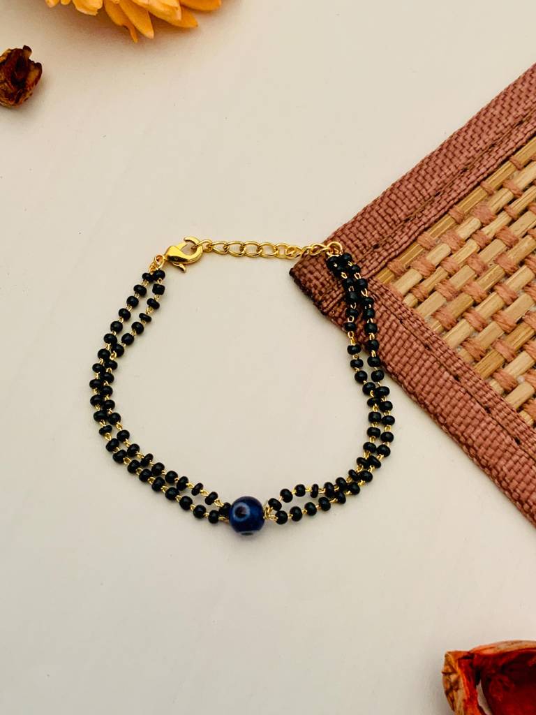 Gold Plated Evil Eye Hand Mangalsutra : GPHMAdultEE