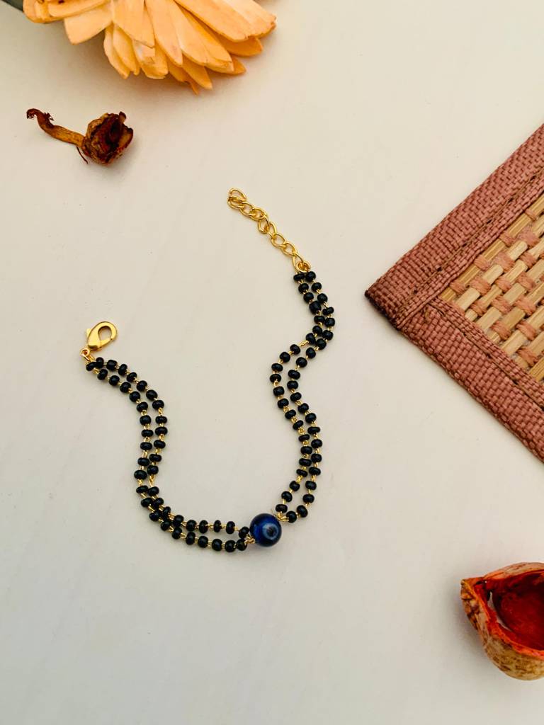 Gold Plated Evil Eye Hand Mangalsutra : GPHMAdultEE