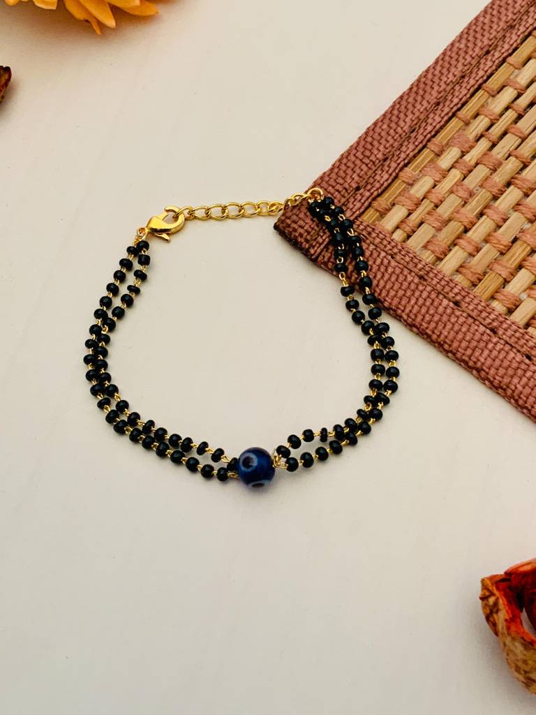 Gold Plated Evil Eye Hand Mangalsutra : GPHMAdultEE