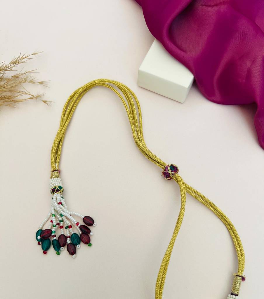 Antique Meenakari Gold Plated Kundan Necklace Set-Gpkundanncemmar02 : GPKundanNCEmmaR02