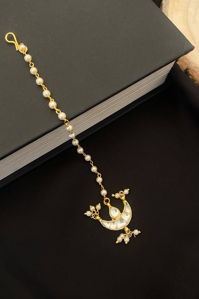 Elite Pachi Kundan Gold Plated Mangtika : GPMGPKCyrus