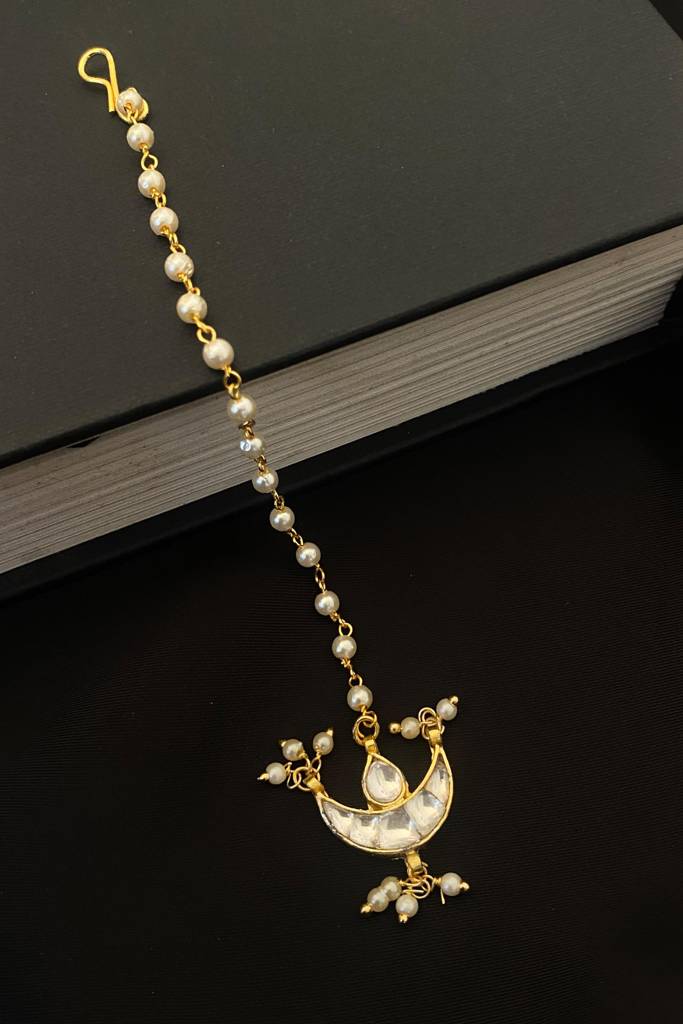 Elite Pachi Kundan Gold Plated Mangtika : GPMGPKCyrus