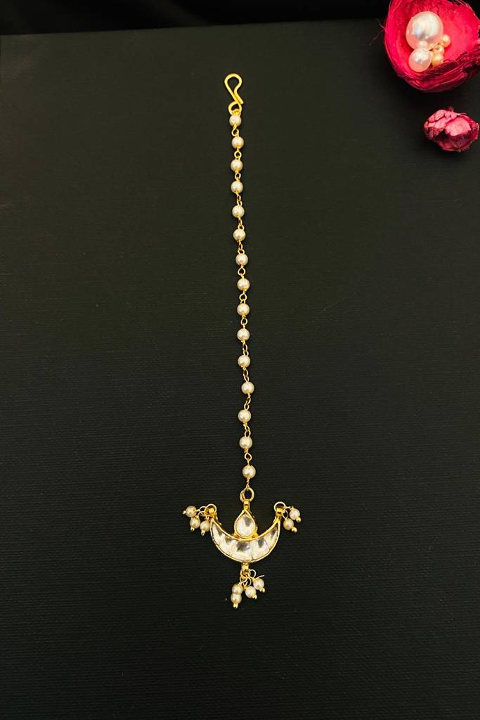 Elite Pachi Kundan Gold Plated Mangtika : GPMGPKCyrus