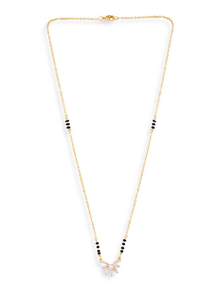 Gold Plated Black Bead Mangalsutra Lightweight And Durable : GPMS43Autograph
