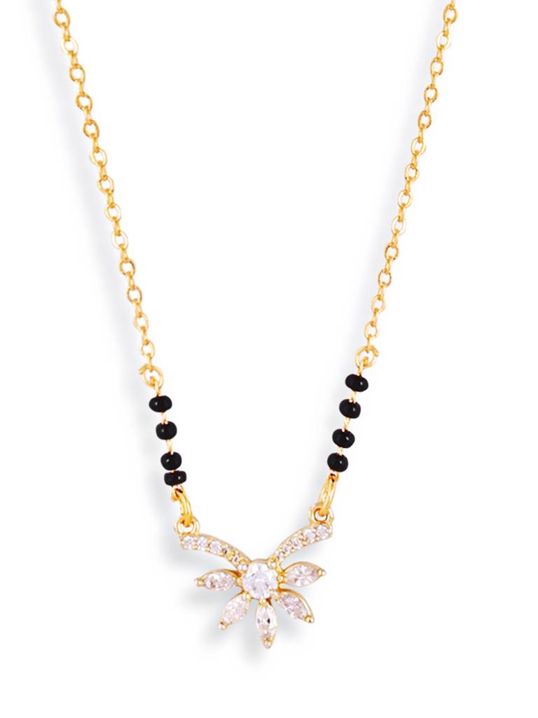 Gold Plated Black Bead Mangalsutra Lightweight And Durable : GPMS43Autograph