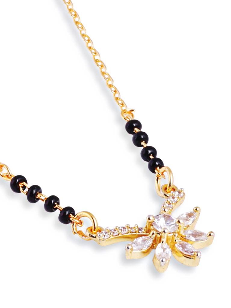 Gold Plated Black Bead Mangalsutra Lightweight And Durable : GPMS43Autograph