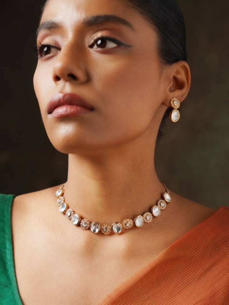 Amazing Classic Polki Necklace Set : GPNCRiver