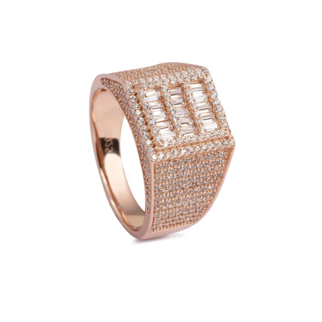 Gleaming Cz Band Men'S Ring : GR26